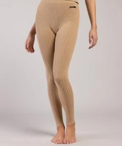Best Sale 🤩 BLOCHSTORE-US Rib Lounge Full Length Legging Tan 🎁