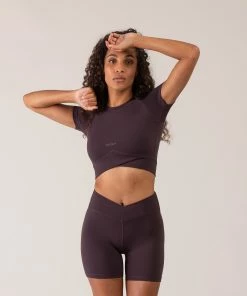 Discount 🤩 BLOCHSTORE-US BLOCHeverhold Cross Over Tee Mocha ✔️ -Bloch Active Collection Shop 0000s 0006 ZCO2100 MOA DCO2100 MOA XS W6A0405