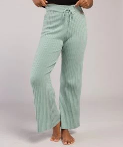 Flash Sale ✨ BLOCHSTORE-US Rib Lounge Wide Leg Pant Sage 😍 -Bloch Active Collection Shop 0000s 0017 ZLL1001 BLK PLL1002 SAG M 8485