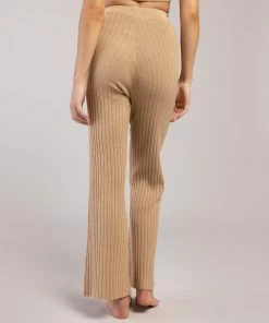 Outlet 🎉 BLOCHSTORE-US Rib Lounge Wide Leg Pant Tan 😍 -Bloch Active Collection Shop 0000s 0025 ZLL1000 TAN PLL1002 TAN XS 8609