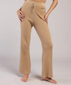 Outlet 🎉 BLOCHSTORE-US Rib Lounge Wide Leg Pant Tan 😍 -Bloch Active Collection Shop 0000s 0026 ZLL1000 TAN PLL1002 TAN XS 8604