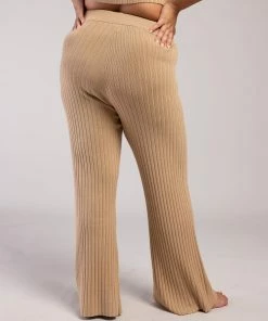 Outlet 🎉 BLOCHSTORE-US Rib Lounge Wide Leg Pant Tan 😍 -Bloch Active Collection Shop 0000s 0027 ZLL1000 TAN PLL1002 TAN XL 8648