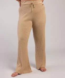Outlet 🎉 BLOCHSTORE-US Rib Lounge Wide Leg Pant Tan 😍 -Bloch Active Collection Shop 0000s 0029 ZLL1000 TAN PLL1002 TAN XL 8642