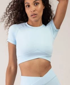 Buy 🧨 BLOCHSTORE-US BLOCHeverhold Cross Over Tee Ice Blue 🌟 -Bloch Active Collection Shop 0001 ZCO2100 ICB DCO2100 ICB XS 6558