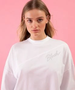 Top 10 🔔 BLOCHSTORE-US Bloch Play Oversized L/S Tee White 💯
