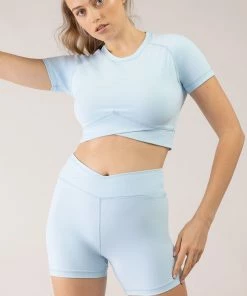 New ✨ BLOCHSTORE-US BLOCHeverhold 5 Inch Cross Over Short Ice Blue 👍 -Bloch Active Collection Shop 0002 ZCO2100 ICB DCO2100 ICB M 6532