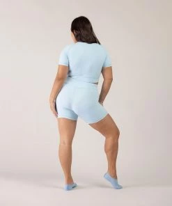 New ✨ BLOCHSTORE-US BLOCHeverhold 5 Inch Cross Over Short Ice Blue 👍 -Bloch Active Collection Shop 0002 ZCO2100 ICB DCO2100 ICB XL 6519