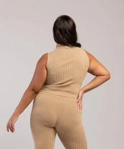 Best Pirce 👍 BLOCHSTORE-US Rib Lounge Funnel Neck Tan 🧨 -Bloch Active Collection Shop 0002 ZLL1001 TAN PLL1003 TAN XL 8720