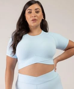 Buy 🧨 BLOCHSTORE-US BLOCHeverhold Cross Over Tee Ice Blue 🌟