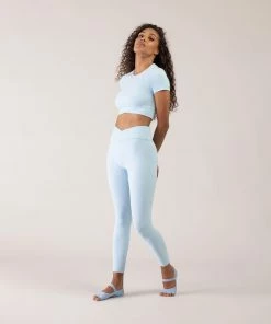 Promo 👏 BLOCHSTORE-US BLOCHeverhold 7/8 Length Cross Over Legging Ice Blue 👏 -Bloch Active Collection Shop 0007 ZCO2100 ICB TCO2100 ICB XS 6627