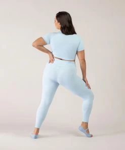 Promo 👏 BLOCHSTORE-US BLOCHeverhold 7/8 Length Cross Over Legging Ice Blue 👏 -Bloch Active Collection Shop 0008 ZCO2100 ICB TCO2100 ICB XL 6595