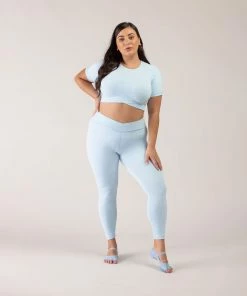 Promo 👏 BLOCHSTORE-US BLOCHeverhold 7/8 Length Cross Over Legging Ice Blue 👏 -Bloch Active Collection Shop 0009 ZCO2100 ICB TCO2100 ICB XL 6585