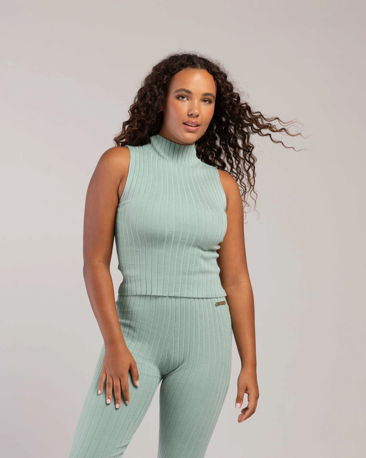 Flash Sale ๐ BLOCHSTORE-US Rib Lounge Funnel Neck Sage ๐ 3 Flash Sale ๐ BLOCHSTORE-US Rib Lounge Funnel Neck Sage ๐ - Image 3