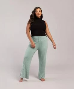 Flash Sale ✨ BLOCHSTORE-US Rib Lounge Wide Leg Pant Sage 😍 -Bloch Active Collection Shop 0015 ZLL1001 BLK PLL1002 SAG XL 8498