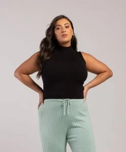 Outlet 🥰 BLOCHSTORE-US Rib Lounge Funnel Neck Black 🧨 -Bloch Active Collection Shop 0015 ZLL1001 BLK PLL1002 SAG XL 8500