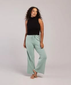 Flash Sale ✨ BLOCHSTORE-US Rib Lounge Wide Leg Pant Sage 😍 -Bloch Active Collection Shop 0017 ZLL1001 BLK PLL1002 SAG M 8478