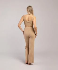 Outlet 🎉 BLOCHSTORE-US Rib Lounge Wide Leg Pant Tan 😍 -Bloch Active Collection Shop 0023 ZLL1000 TAN PLL1002 TAN XS 8611