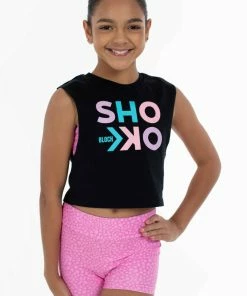 Promo 💯 BLOCHSTORE-US BLOCH X Flo Active Cleo Crop Muscle Top Black 🔔