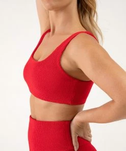 Discount 🤩 BLOCHSTORE-US Crinkle Square Neck Bra Crimson 💯 -Bloch Active Collection Shop ZBP220 CMS DBP222 CMS M 4411