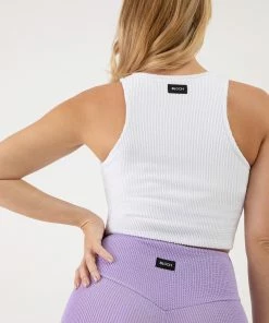 Best Sale 👏 BLOCHSTORE-US Crinkle Racer Tank White 😉 -Bloch Active Collection Shop ZBP221 WHT DBP222 LLC M 4533