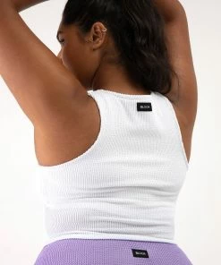 Best Sale 👏 BLOCHSTORE-US Crinkle Racer Tank White 😉 -Bloch Active Collection Shop ZBP221 WHT DBP222 LLC XL 4577
