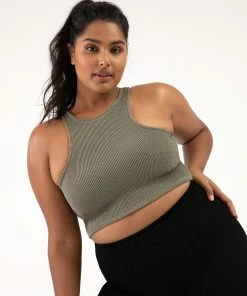 Brand new 🥰 BLOCHSTORE-US Crinkle Racer Tank Washed Moss 🌟