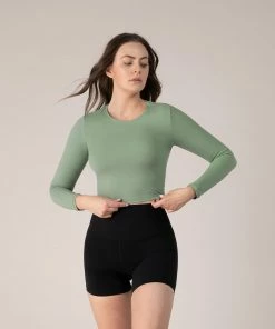 Promo 😀 BLOCHSTORE-US BLOCHeverhold Long Sleeve Washed Moss ❤️ -Bloch Active Collection Shop ZCO1701 WSM DCO1701 EBN MED 841