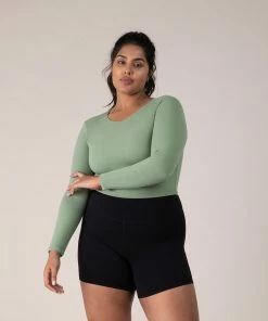 Promo 😀 BLOCHSTORE-US BLOCHeverhold Long Sleeve Washed Moss ❤️ -Bloch Active Collection Shop ZCO1701 WSM DCO1701 EBN XL 3115