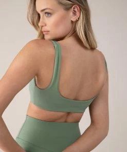 Best deal 🥰 BLOCHSTORE-US BLOCHeverhold Square Neck Bra Washed Moss 💯