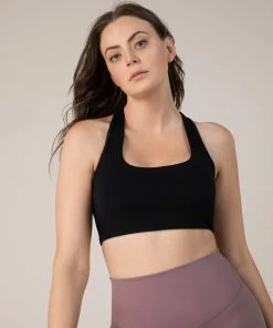 Hot Sale ❤️ BLOCHSTORE-US BLOCHeverhold Racerback Bra Ebony 🥰 -Bloch Active Collection Shop ZCO1704 EBN DCO1701 DIA MED 536