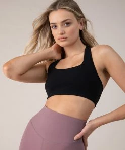 Hot Sale ❤️ BLOCHSTORE-US BLOCHeverhold Racerback Bra Ebony 🥰 -Bloch Active Collection Shop ZCO1704 EBN DCO1701 DIA XS 2489