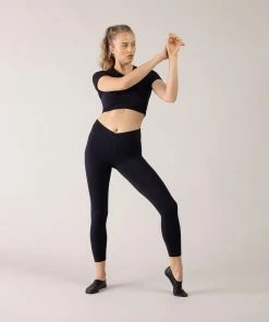 Outlet ✨ BLOCHSTORE-US BLOCHeverhold 7/8 Length Cross Over Legging Graphite ⌛ -Bloch Active Collection Shop ZCO2100 GPH TCO2100 GPH M 6741