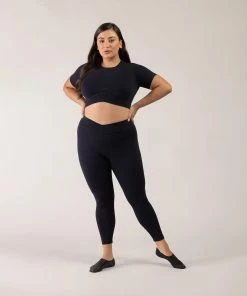 Outlet ✨ BLOCHSTORE-US BLOCHeverhold 7/8 Length Cross Over Legging Graphite ⌛ -Bloch Active Collection Shop ZCO2100 GPH TCO2100 GPH XL 6716