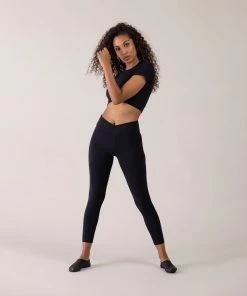 Outlet ✨ BLOCHSTORE-US BLOCHeverhold 7/8 Length Cross Over Legging Graphite ⌛ -Bloch Active Collection Shop ZCO2100 GPH TCO2100 GPH XS 6759