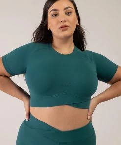 Wholesale 😉 BLOCHSTORE-US BLOCHeverhold Cross Over Tee Verdigris 😍