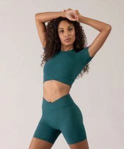 Wholesale 😉 BLOCHSTORE-US BLOCHeverhold Cross Over Tee Verdigris 😍 -Bloch Active Collection Shop ZCO2100 VRG DCO2100 VRG XS 6829